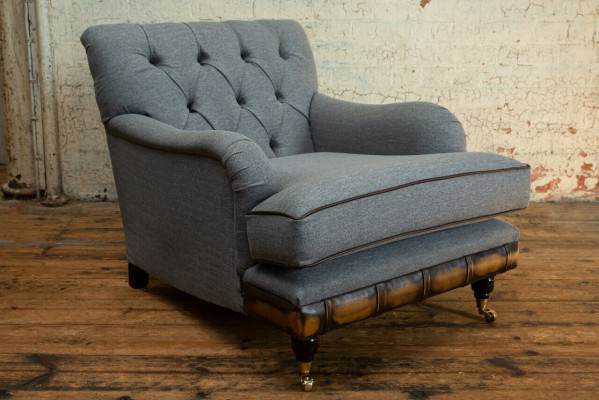 Lounge Ohren Sessel Club Designer Möbel Fernseh Sofa Stuhl Samt Polster Sitz Neu