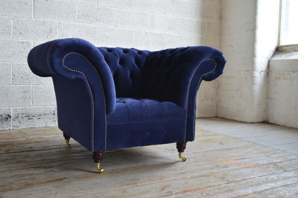 Sessel Design Couch Sofa Sitzer Samt Lounge Club Polster Luxus Ohren Sitz Relax