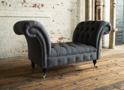 Chesterfield Sofa 1,5 SITZER Polster Designer Couchen Sofas Garnitur Bank Sitz