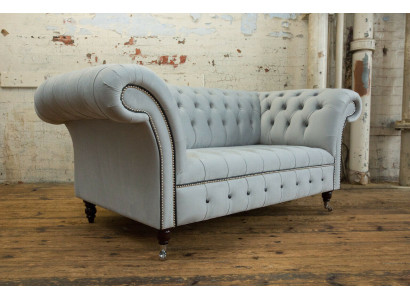 Textil Sofa Stoff Couch Chesterfield big sofas xxl couchen Sitz Polster 185cm