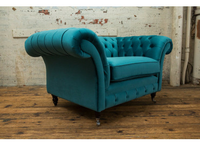 Chesterfield Sofa Couch Polster Garnitur 1,5 Sitzer Sofas Klassisch Einsitzer