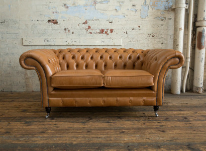 Chesterfield Design Luxus Polster Sofa Couch Sitz Garnitur Leder Textil Braun