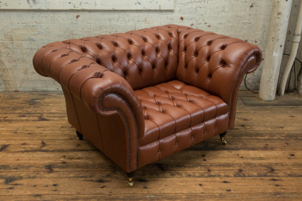 Chesterfield Sessel Fernseh Couch 1 Sitzer Sofa Stoff Polster Neu Textil Couchen