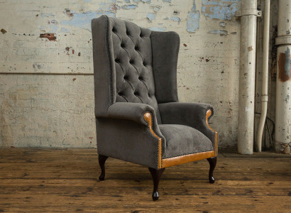 Chesterfield Samt Sessel Sofa Polster Sofas Design Luxus Couch Relax Fernseh Neu