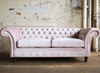 Chesterfield 3 Sitzer Design Sofa Couch Polster Sofas Couchen Textil dreisitzer