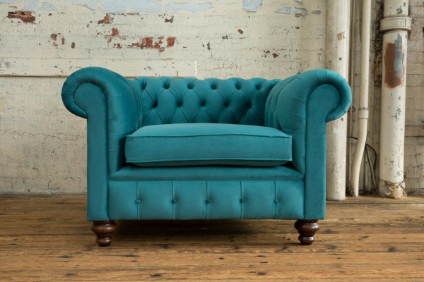 sessel einsitzer chesterfield textil sofa couch polster sofas stoff couchen neu