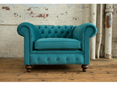 sessel einsitzer chesterfield textil sofa couch polster sofas stoff couchen neu