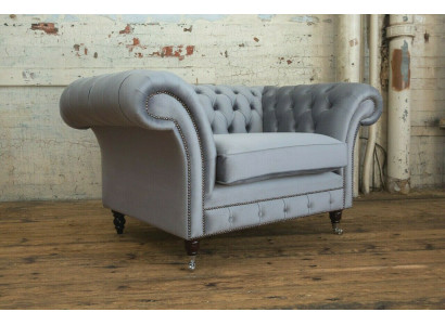 Chesterfield Sofa Couch Polster Garnitur 1,5 Sitzer Sofas Klassisch Einsitzer