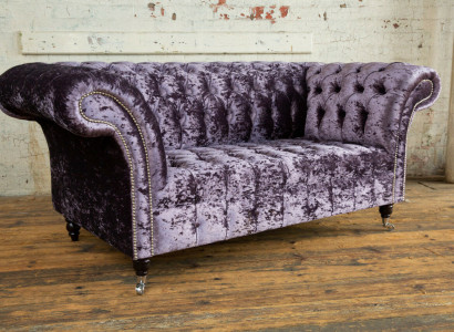 Chesterfield Polster Couch Stoff Couchen Sofa Sitz Garnitur Lehn Neu 2 Sitzer