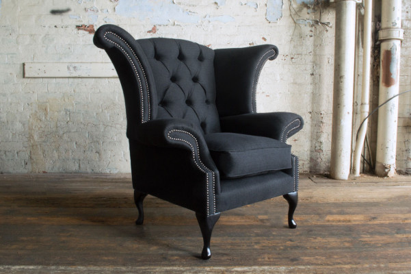 Sessel Couch Polster Designer Textil 1 Sitzer Couchen Polster Chesterfield Sitz