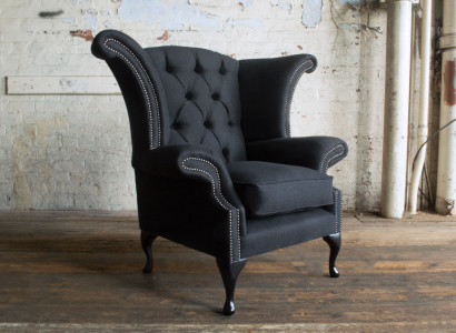 Sessel Couch Polster Designer Textil 1 Sitzer Couchen Polster Chesterfield Sitz