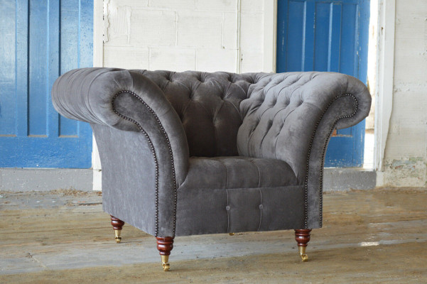 Sessel Metall Design Lounge Club Stuhl Sitz Relax Luxus Zimmer Warte Neu Polster