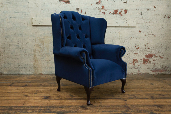 Chesterfield Samt Sessel Sofa Polster Sofas Design Luxus Couch Relax Fernseh Neu