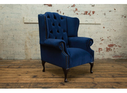 Chesterfield Samt Sessel Sofa Polster Sofas Design Luxus Couch Relax Fernseh Neu