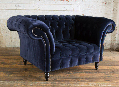 Chesterfield Sofa Couch Polster Garnitur 1,5 Sitzer Sofas Klassisch Einsitzer