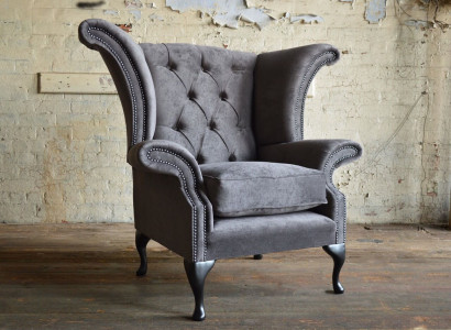 Chesterfield Sessel Fernseh Couch 1 Sitzer Sofa Textil Stoff Couchen Polster