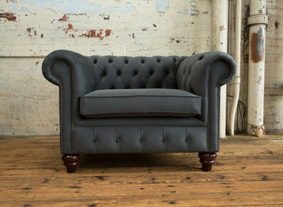 Chesterfield Design Sessel Couch Polster Luxus Textil Couchen 1 Sitzer Einsitzer