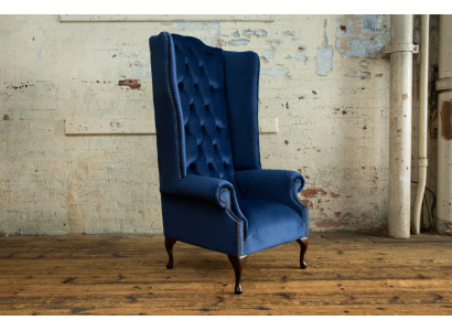 Sessel Club Lounge Designer Lehn Stuhl Polster Sofa 1 Sitzer Neu Samt Fernseh