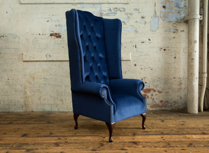 Sessel Club Lounge Designer Lehn Stuhl Polster Sofa 1 Sitzer Neu Samt Fernseh