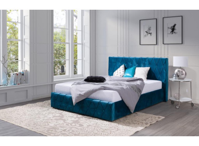 Klassisches Samt Velvet Doppel Design Bett Luxus Design Betten Doppel Türkis Neu