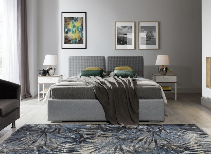 Klassische Designer Bett Schlafzimmer Textil Leder Polster 140x200 Möbel Gestell