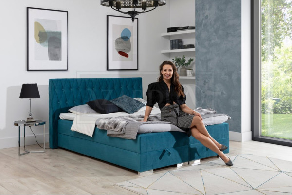 Boxspringbett inkls. Matratze Bett Doppel Betten Hotel Polster Schlafzimmer Neu