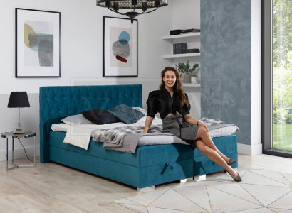 Boxspringbett inkls. Matratze Bett Doppel Betten Hotel Polster Schlafzimmer Neu