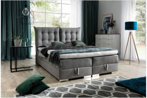 Boxspringbett Klassische Design Polster Englische Betten Doppelbett Beige Bett