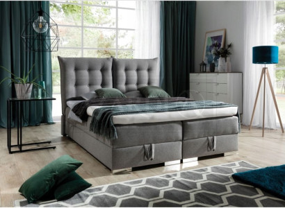 Boxspringbett Klassische Design Polster Englische Betten Doppelbett Beige Bett