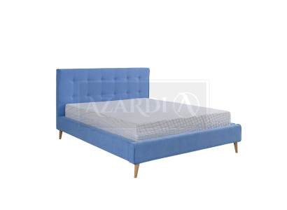 Chesterfield Samt Velvet Doppel Design Bett Luxus Design Betten Doppel Blau Neu