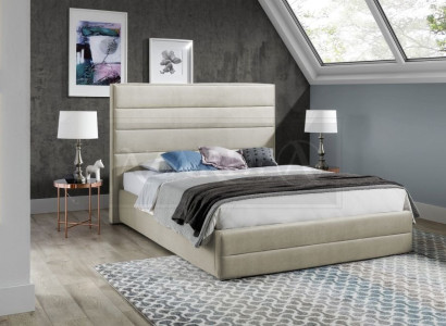 Luxus Schlafzimmer Bett Polster Design 160x200cm Doppel Hotel Betten Textil Neu