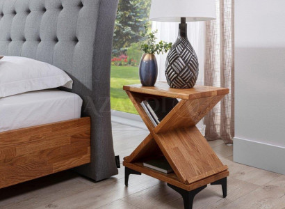 Nachttisch Nachtkonsole Design Beistelltisch Schlafzimmer Tisch Nachttische Holz