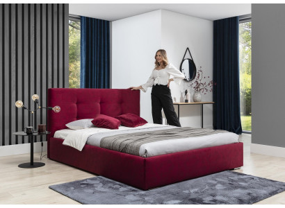 Klassisches Luxus Betten Polster Samt Textil Hochwertiges Schlafzimmer Bett Neu
