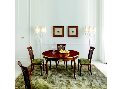 Esstisch Luxus Esszimmer Tische Rund Holz Italienische Möbel Stil Barock Tisch