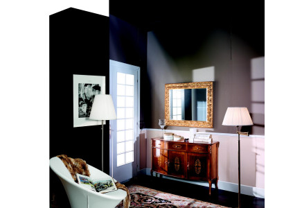 Luxus 2 tlg Set Designer  Kommode und Spiegel Italienische Möbel Stil Barock Neu