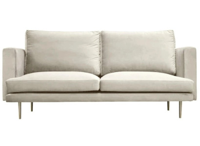 Italienische Möbel Dreisitzer Modern Design Couchen Sofa Textil Samt Beige Stoff