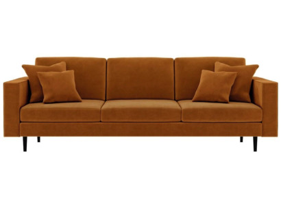Orange Stoff Polster Sofa Wohnzimmer Design Couchen Sofas xxl big 4 sitzer neu