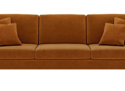 Orange Stoff Polster Sofa Wohnzimmer Design Couchen Sofas xxl big 4 sitzer neu