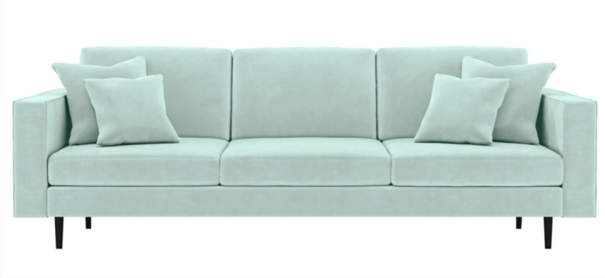 Grüne Stoff Italienische Möbel Wohnzimmer Design Couchen Polster Sofa Sofas xxl