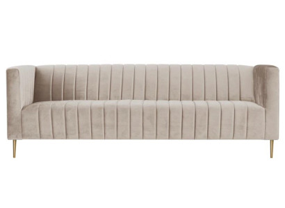 Italienische Möbel  Wohnzimmer Sofa Design Couchen Braun Stil Stoff Samt Textil