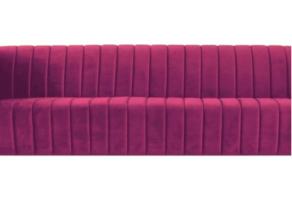 Pink Dreisitzer Stoff Wohnzimmer Design Couchen Polster Sofa Sofas Chesterfield