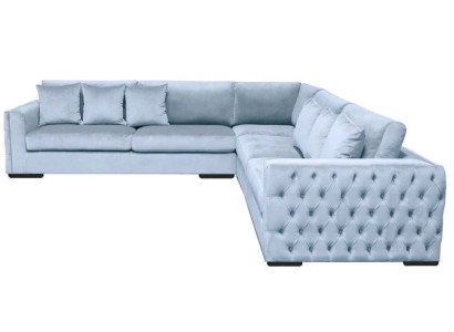 Ecksofa Blau Wohnlandschaft Couch Eckgarnitur Polster Couchen Möbel Design Neu