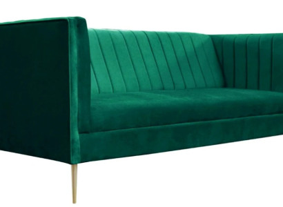 zweisitzer Sofa Sofas Grün Stoff Couchen Polster Wohnzimmer Design luxus Textil