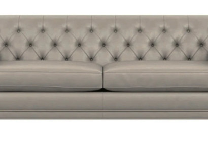 Taupe Dreisitzer Chesterfield Modern Design Couchen Leder Sofa Stoff Möbel Neu