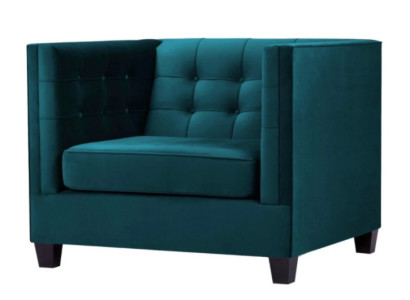 Sessel Chesterfield Textil Stoff Meergrün Kreative Möbel Neu Wohnzimmer