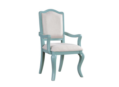 Stuhl Blau Design Wohnzimmer Esszimmer Holz Stühle Polster mit Armlehne Neu