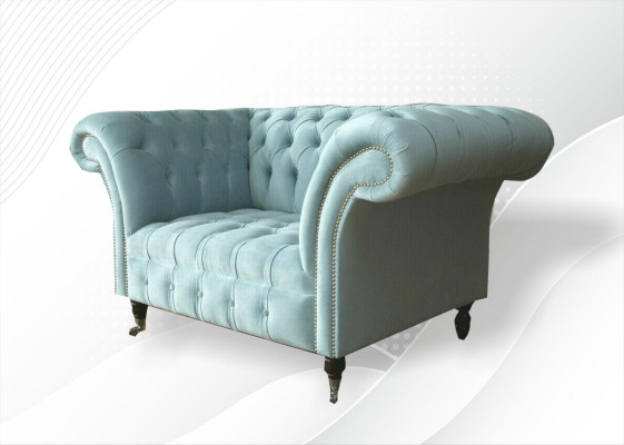Chesterfield Sessel Design Polster Sofa Couch Couchen Sofas Textil Möbel Neu