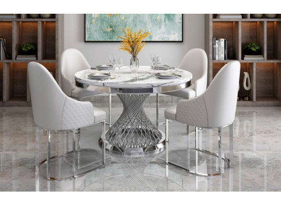 Tisch xxl Edelstahl Möbel  Jugendstil royal luxus Möbel Esstisch Konferrenztisch