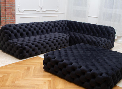 Sofa Ecksofa L Form Sessel Hocker Ecksofa Polster 2tlg. Neu Modernes