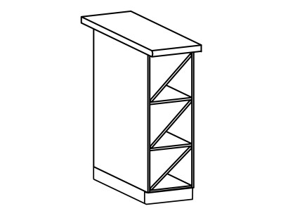 Unterschrank Küche Küchenregal Schrank für Küchen original Regal Holz Regale neu